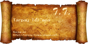 Tarpay Tímea névjegykártya